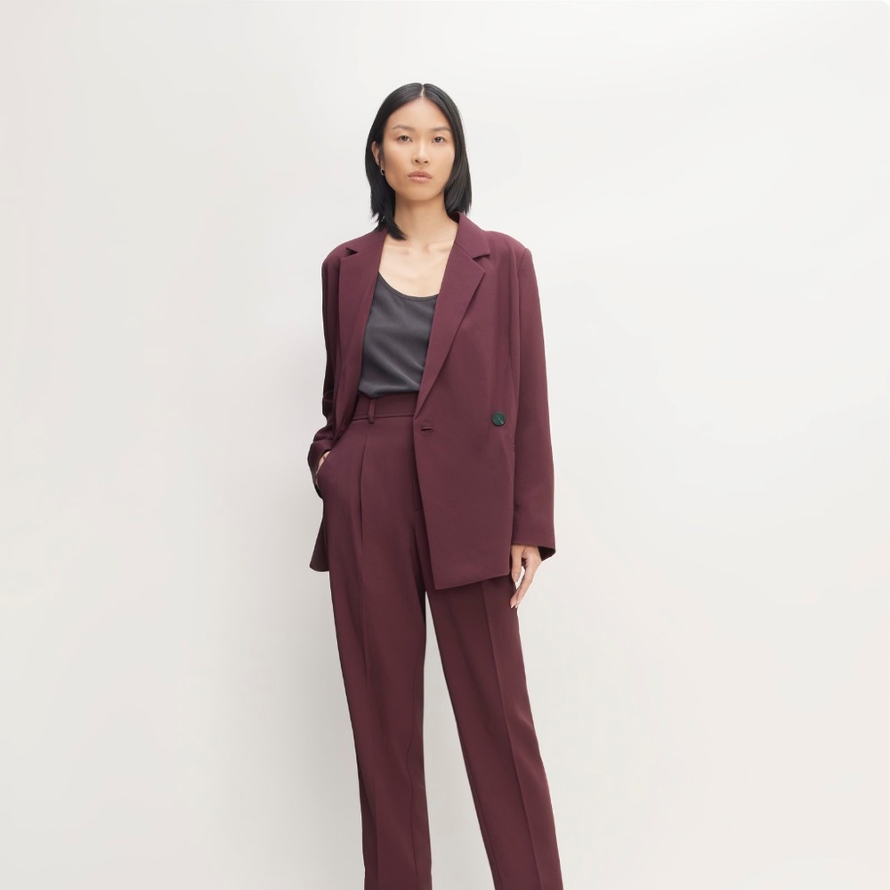 Everlane The Japanese GoWeave Way-High® Tapered Pant Purple Base - Size 10